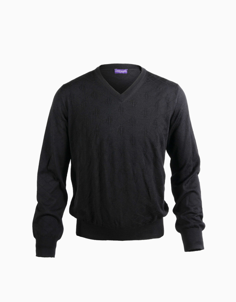 Patrick Hellmann Collection Black Pullover V-Neck image